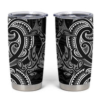 New Zealand Hammerhead Shark Tumbler Cup Maori Haehae Mangopare Black - Polynesian Pride