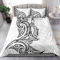 New Zealand Hammerhead Shark Bedding Set Maori Haehae Mangopare White - Polynesian Pride