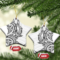 New Zealand Hammerhead Shark Ceramic Ornament Maori Haehae Mangopare White - Polynesian Pride