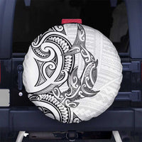 New Zealand Hammerhead Shark Spare Tire Cover Maori Haehae Mangopare White - Polynesian Pride