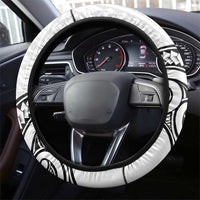 New Zealand Hammerhead Shark Steering Wheel Cover Maori Haehae Mangopare White - Polynesian Pride