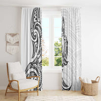New Zealand Hammerhead Shark Window Curtain Maori Haehae Mangopare White - Polynesian Pride