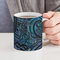 New Zealand Hammerhead Shark Ceramic Mug Maori Haehae Mangopare Galaxy - Polynesian Pride