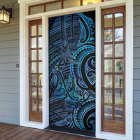 New Zealand Hammerhead Shark Door Cover Maori Haehae Mangopare Galaxy - Polynesian Pride