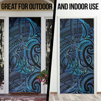 New Zealand Hammerhead Shark Door Cover Maori Haehae Mangopare Galaxy - Polynesian Pride