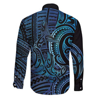 New Zealand Hammerhead Shark Family Matching Puletasi and Hawaiian Shirt Maori Haehae Mangopare Galaxy - Polynesian Pride