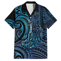 New Zealand Hammerhead Shark Family Matching Tank Maxi Dress and Hawaiian Shirt Maori Haehae Mangopare Galaxy - Polynesian Pride