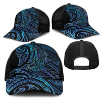 New Zealand Hammerhead Shark Mesh Trucker Cap Maori Haehae Mangopare Galaxy - Polynesian Pride