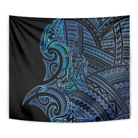 New Zealand Hammerhead Shark Tapestry Maori Haehae Mangopare Galaxy - Polynesian Pride