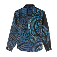 New Zealand Hammerhead Shark Women Casual Shirt Maori Haehae Mangopare Galaxy - Polynesian Pride
