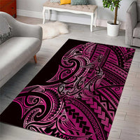 New Zealand Hammerhead Shark Area Rug Maori Haehae Mangopare Pink - Polynesian Pride