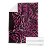 New Zealand Hammerhead Shark Blanket Maori Haehae Mangopare Pink - Polynesian Pride