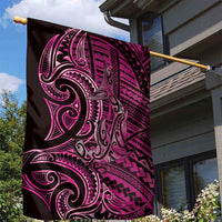 New Zealand Hammerhead Shark Garden Flag Maori Haehae Mangopare Pink - Polynesian Pride