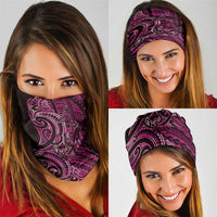 New Zealand Hammerhead Shark Neck Gaiter Maori Haehae Mangopare Pink - Polynesian Pride