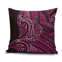 New Zealand Hammerhead Shark Pillow Cover Maori Haehae Mangopare Pink - Polynesian Pride