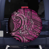 New Zealand Hammerhead Shark Spare Tire Cover Maori Haehae Mangopare Pink - Polynesian Pride