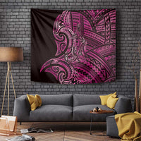 New Zealand Hammerhead Shark Tapestry Maori Haehae Mangopare Pink - Polynesian Pride