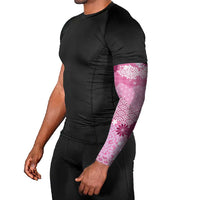 Pink Palaka Japanese Patterns Arm Sleeves Asanoha Seigaiha Sakura Motif - Polynesian Pride