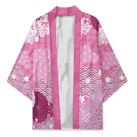 Pink Palaka Japanese Patterns Kimono Asanoha Seigaiha Sakura Motif - Polynesian Pride