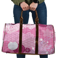 Pink Palaka Japanese Patterns Travel Bag Asanoha Seigaiha Sakura Motif - undefined