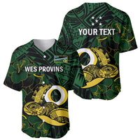 Personalised Solomon Islands Western Province Day Baseball Jersey Sea Turtle Mix Polynesian Hibiscus Pattern LT14 - Polynesian Pride