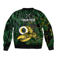 Personalised Solomon Islands Western Province Day Bomber Jacket Sea Turtle Mix Polynesian Hibiscus Pattern LT14 - Polynesian Pride