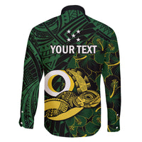 Personalised Solomon Islands Western Province Day Family Matching Long Sleeve Bodycon Dress and Hawaiian Shirt Sea Turtle Mix Polynesian Hibiscus Pattern LT14 - Polynesian Pride