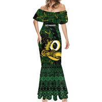 Personalised Solomon Islands Western Province Day Mermaid Dress Sea Turtle Mix Polynesian Hibiscus Pattern LT14 - Polynesian Pride