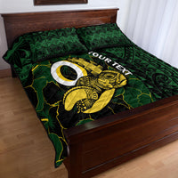 Personalised Solomon Islands Western Province Day Quilt Bed Set Sea Turtle Mix Polynesian Hibiscus Pattern LT14 - Polynesian Pride