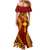 Personalised Fiji Rotuma Mermaid Dress Fijian Tapa Pattern LT14 - Polynesian Pride