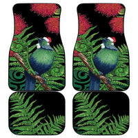 New Zealand Tui Bird Christmas Car Mats Maori Fern Mix Pohotukawa