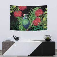 New Zealand Tui Bird Christmas Tapestry Maori Fern Mix Pohotukawa LT14 - Polynesian Pride