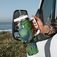 New Zealand Tui Bird Christmas Tumbler With Handle Maori Fern Mix Pohotukawa