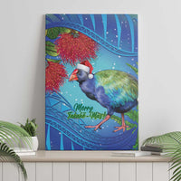 New Zealand Takahe Christmas Canvas Wall Art Maori Fern Mix Pohotukawa LT14 - Polynesian Pride