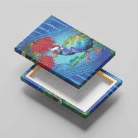 New Zealand Takahe Christmas Canvas Wall Art Maori Fern Mix Pohotukawa LT14 - Polynesian Pride