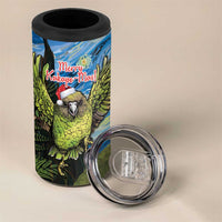 Personalised Jumping Kakapo Christmas 4 in 1 Can Cooler Tumbler New Zealand Fern - Starry Night Style LT14 - Polynesian Pride