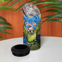 Personalised Jumping Kakapo Christmas 4 in 1 Can Cooler Tumbler New Zealand Fern - Starry Night Style LT14 - Polynesian Pride