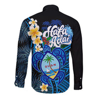 Hafa Adai Guam Long Sleeve Button Shirt Guahan Sea Turtle Tropical Style LT14 - Polynesian Pride
