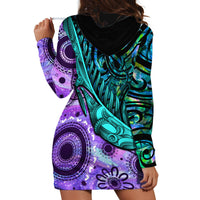 New Zealand Paua Shell With Australia Opal Unique Combine Hoodie Dress LT14 - Polynesian Pride