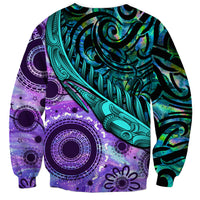 New Zealand Paua Shell With Australia Opal Unique Combine Sweatshirt LT14 - Polynesian Pride