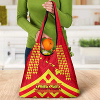 Hawaii Mauna Kea Grocery Bag Hawaiian Kakau Tribal Pattern