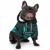 Turquoise New Zealand Mangopare Pet Hoodie Aotearoa Maori Koru Style