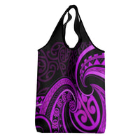 Purple Aotearoa Mangopare Grocery Bag NZ Maori Koru Style