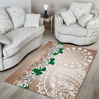 Cook Islands Tiare Maori With Conch Shell Area Rug 2025 Pasifika Polynesian Tattoo