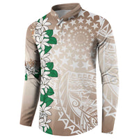 Cook Islands Tiare Maori With Conch Shell Button Sweatshirt 2025 Pasifika Polynesian Tattoo