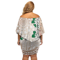 Cook Islands Tiare Maori With Conch Shell Family Matching Off Shoulder Short Dress and Hawaiian Shirt 2025 Pasifika Polynesian Tattoo