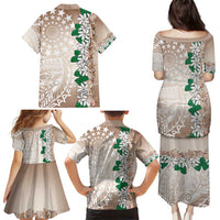 Cook Islands Tiare Maori With Conch Shell Family Matching Puletasi and Hawaiian Shirt 2025 Pasifika Polynesian Tattoo