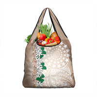 Cook Islands Tiare Maori With Conch Shell Grocery Bag 2025 Pasifika Polynesian Tattoo