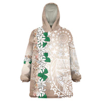 Cook Islands Tiare Maori With Conch Shell Wearable Blanket Hoodie 2025 Pasifika Polynesian Tattoo