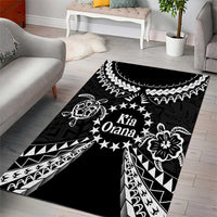 Kia Orana Cook Islands Area Rug 2025 Pasifika Polynesian Turtle Black Color